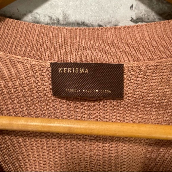 Kerisma Tan Sweater Dolman Sleeve Size S/M - Picture 3 of 9